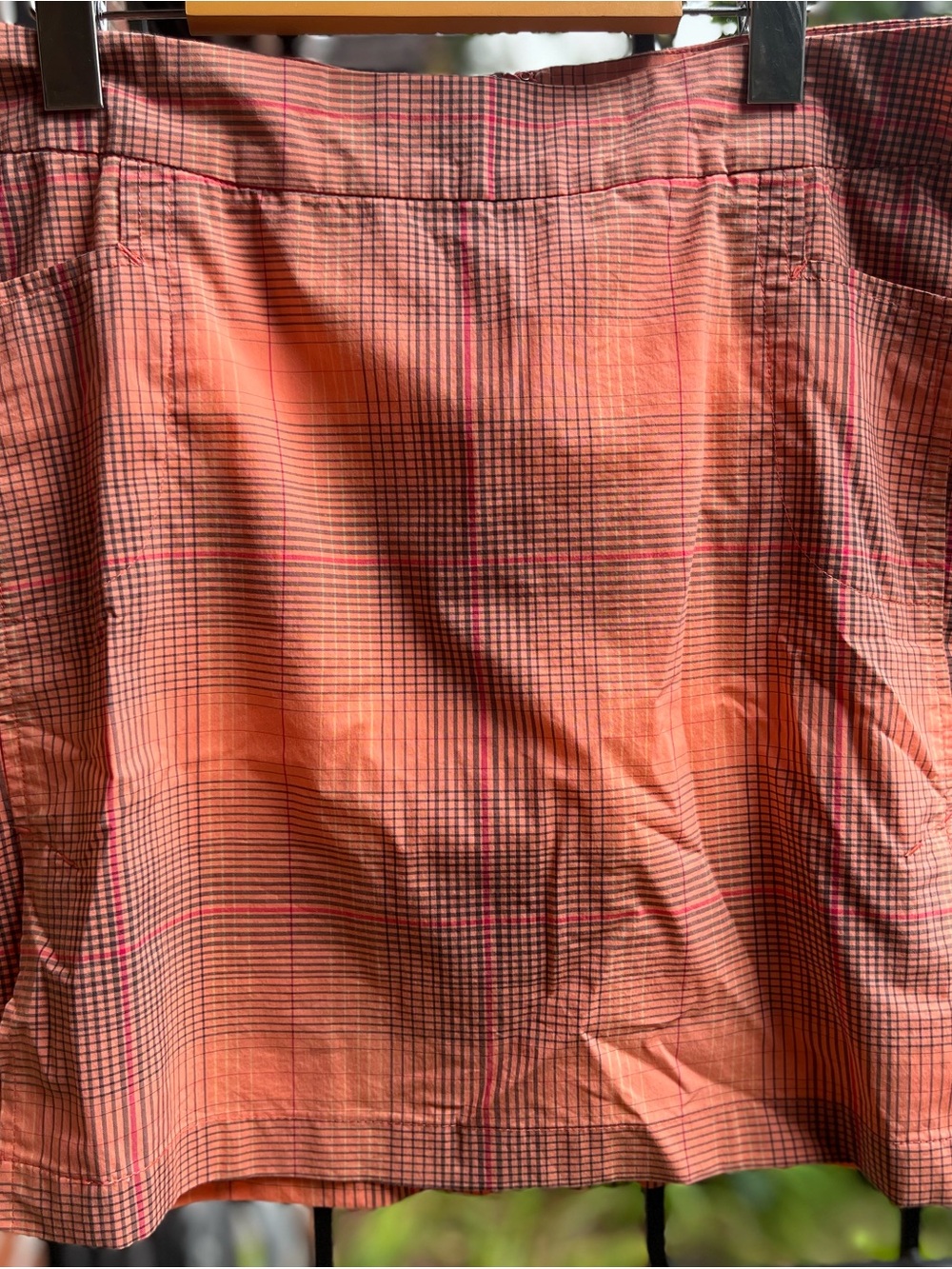 Women's Orange Plaid Skort